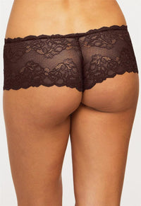 Montelle Cocoa Lace Cheeky Panty - Lion's Lair Boutique - continuity, L, lingerie, M, Montelle, S, SHO, XL - Montelle