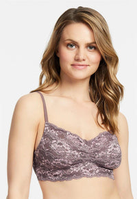 Montelle Almond Spice Cup-Sized Lace Bralette - Lion's Lair Boutique - 30, 32, 34, 36, 38, 40, 42, B, C, continuity, E, F, G, H, I, LET, lingerie, Montelle, wireless - Montelle