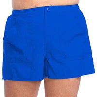 Maxine Cobalt Royal Blue Solid Woven Board Short - Lion's Lair Boutique - 1X, 2X, Bottom, BRD, continuity, L, M, Maxine, Royal Blue, Solid, Swimwear, XL - Maxine