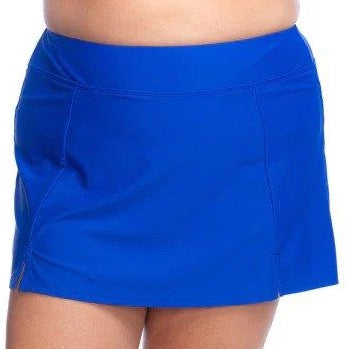 Maxine Cobalt Royal Blue Solid Wide Band Skort Bottom - Lion's Lair Boutique - 1X, 2X, Bottom, continuity, L, M, Maxine, Royal Blue, S, Solid, Swimwear, XL - Maxine