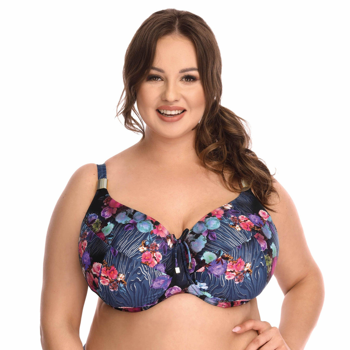 Nessa "Casablanca" UW Bikini Top - Lion's Lair Boutique - 30, 32, 34, 36, 38, 40, 42, Bikini, Black, DD, deep cup, E, F, Fashion, FEB 2023, FF, full cup, G, GG, H, HH, J, JJ, K, Nessa, polish, Royal Blue, Swimwear, UWB - Nessa