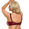 Nessa "Molly" UW Claret Balcony Bra - Lion's Lair Boutique - 30, 32, 34, 36, 38, 40, 42, balcony, BRB, E, F, Fashion, FF, G, GG, H, HH, J, Jan 2023, JJ, K, KK, L, lingerie, LL, polish - Nessa