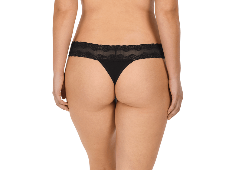 Natori "Bliss Perfection" Black One Size Thong - Lion's Lair Boutique - Bliss, continuity, L, lingerie, M, Natori, S, THG - Natori