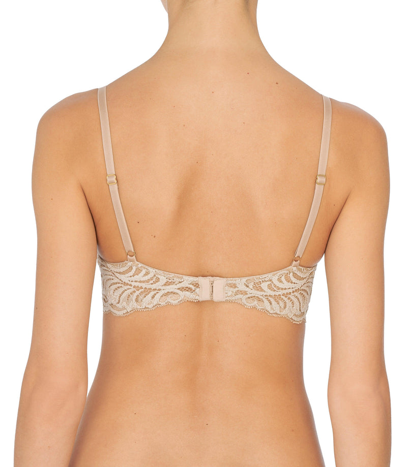 Natori "Feathers" Café UW Contour Plunge Bra - Lion's Lair Boutique - 30, 32, 34, 36, 38, B, BRV, C, continuity, D, DD, E, F, Feathers, lingerie, Natori, plunge - Natori