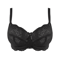 Panache "Andorra" Black Non Wired Full Cup Bra - Lion's Lair Boutique - 28, 30, 32, 34, 36, 38, 40, Andorra, continuity, D, DD, E, F, FF, full cup, G, GG, H, HH, J, lingerie, Panache, SFT, wireless - Panache