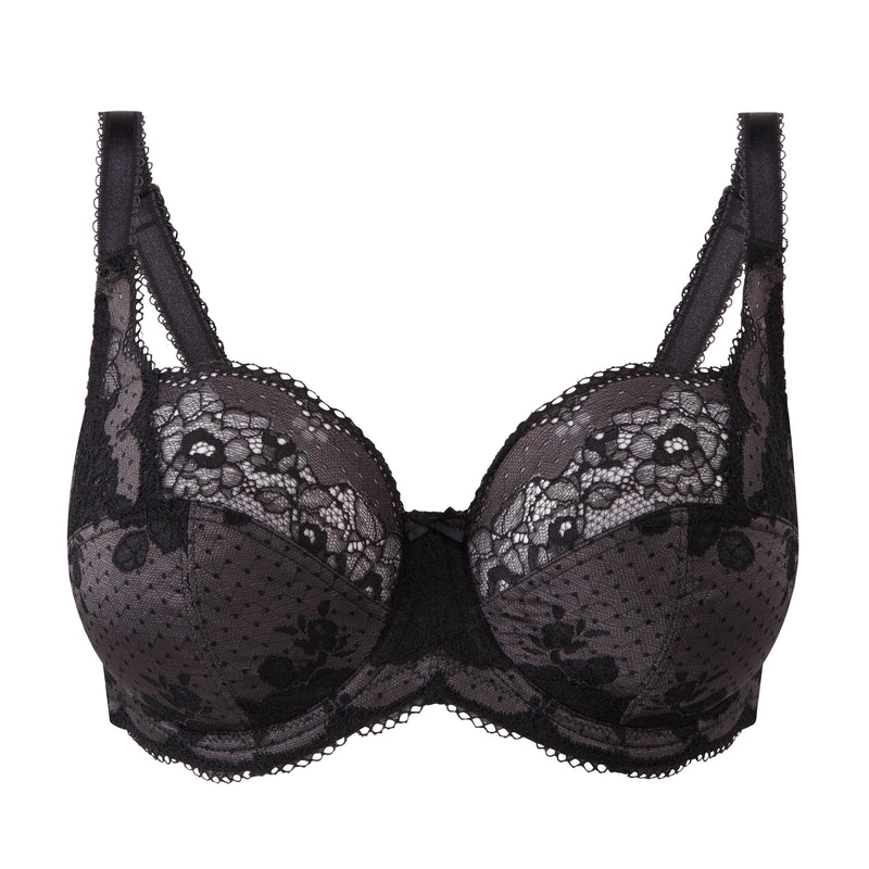 Panache "Clara" Charcoal UW Full Cup Bra - Lion's Lair Boutique - 30, 32, 34, 36, 38, 40, BRA, Clara, continuity, D, DD, E, F, FF, full cup, G, GG, H, HH, J, lingerie, Panache - Panache