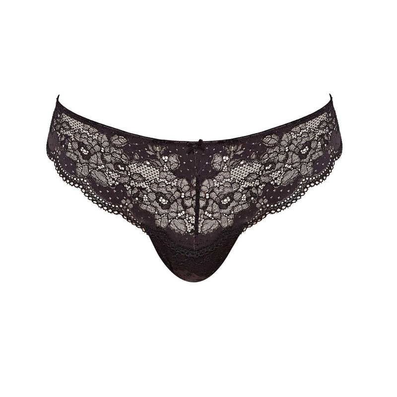 Panache "Clara" Charcoal Thong - Lion's Lair Boutique - 2X, 3X, Clara, continuity, L, lingerie, M, Panache, S, THG, XL, XS - Panache