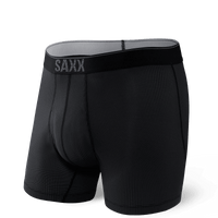 Saxx "Quest" Quick Dry Black II Boxer Brief - Lion's Lair Boutique - 2X, Boxer, continuity, L, M, S, Saxx, XL, XS - Saxx