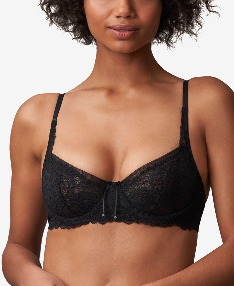 Skarlett Blue Minx Black UW Balconette Bra (A-FF) – Lion's Lair