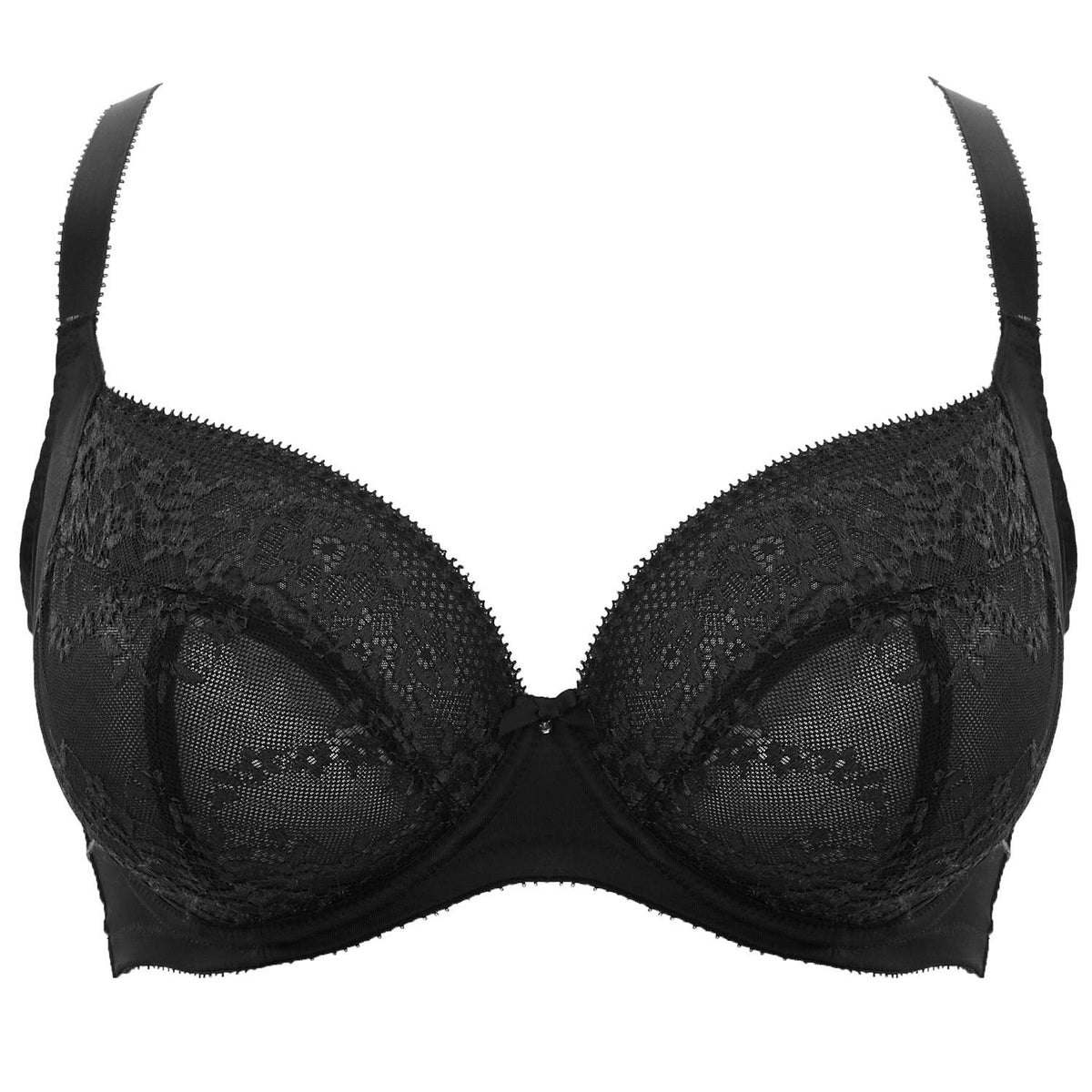 Sculptresse "Roxie" Black UW Plunge Bra (D-J) - Lion's Lair Boutique - 34, 36, 38, 40, 42, 44, 46, ALT, BPX, continuity, D, DD, E, F, FF, G, GG, H, HH, J, lingerie, plunge, Sculptresse - Sculptresse