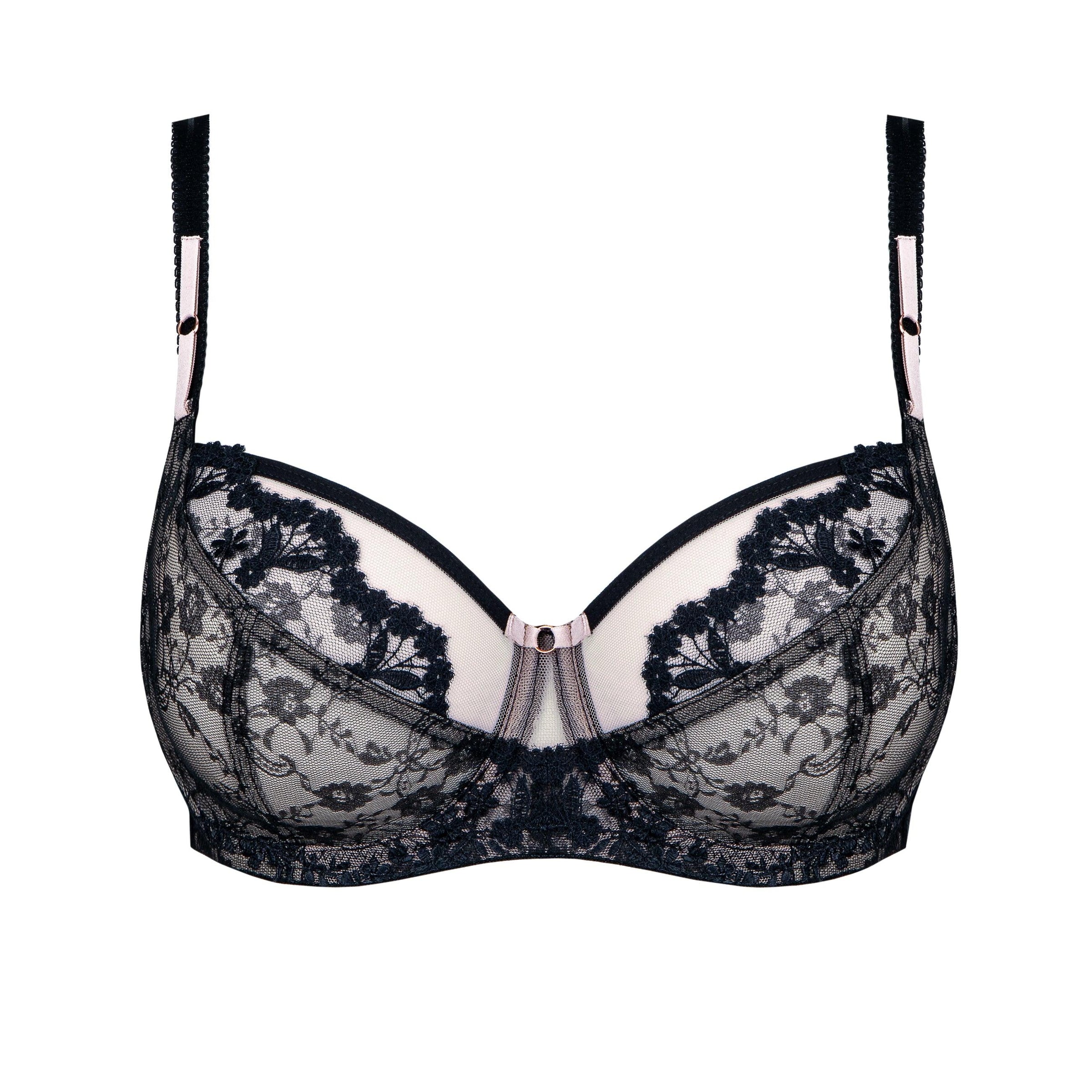 Nessa Linda Black UW Full Cup Bra (B-HH) – Lion's Lair Boutique