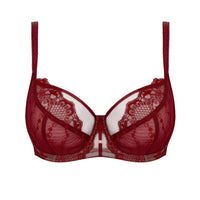 Subtille "Linda" Claret UW Balcony Bra - Lion's Lair Boutique - 30, 32, 34, 36, 38, 40, 42, 44, 46, 48, balcony, BRB, C, continuity, D, DD, deep cup, E, F, FF, G, GG, H, HH, J, JJ, K, KK, Linda, lingerie, polish, Subtille - Subtille