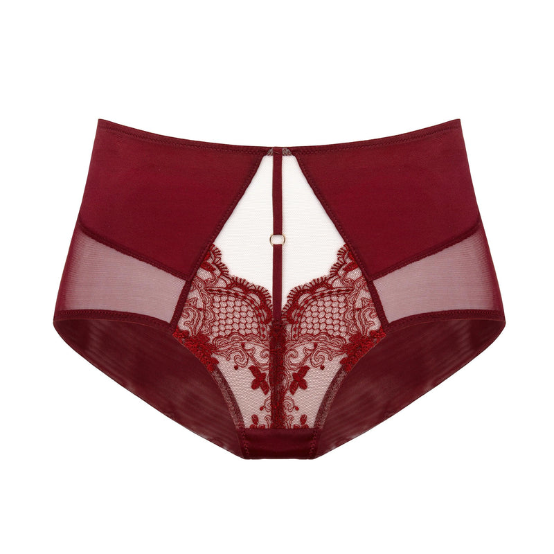 Subtille "Linda" Claret High Cut Panty - Lion's Lair Boutique - 2X, 3X, continuity, HIW, L, Linda, lingerie, M, polish, S, Subtille, XL - Subtille