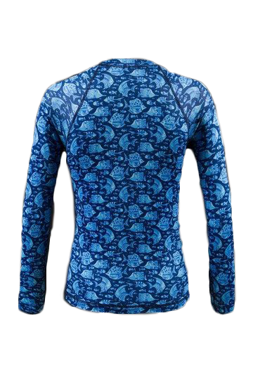 Tormenter Ocean Women's Navy Angelfish Printed Performance Shirt