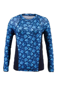 Tormenter Ocean Women's Navy Angelfish Printed Performance Shirt