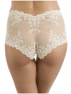 Wacoal "Embrace Lace" Sand Boyshort - Lion's Lair Boutique - continuity, Embrace Lace, L, lingerie, M, S, SHO, Wacoal, XL - Wacoal