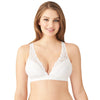 Wacoal "Embrace Lace"White Wire Free Bralette - Lion's Lair Boutique - 30, 32, 34, 36, 38, 40, 42, B, C, continuity, D, DD, E, Embrace Lace, F, LET, lingerie, Wacoal, wireless - Wacoal