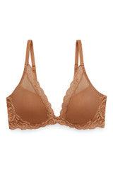 Natori "Feathers" Glow UW Contour Plunge Bra - Lion's Lair Boutique - 30, 32, 34, 36, 38, B, BRV, C, continuity, D, DD, E, F, Feathers, lingerie, Natori, plunge - Natori