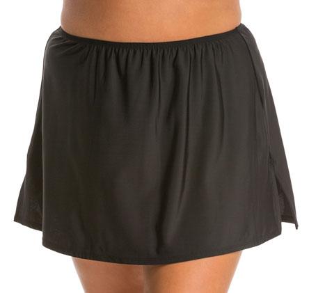 Topanga Black Flip Skirt Cover-Up - Lion's Lair Boutique - 1X, 2X, 3X, 4X, Black, Bottom, continuity, L, M, S, Skirt, Solid, Swimwear, T.H.E., XL - T.H.E Swimwear