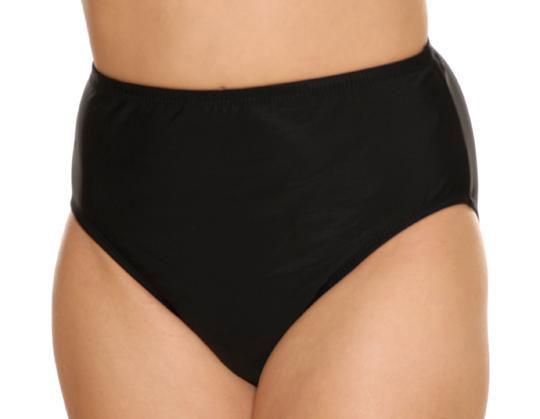 Topanga Black Fun Swim Brief - Lion's Lair Boutique - 1X, 2X, 3X, Black, Bottom, continuity, HIW, L, M, Solid, Swimwear, T.H.E., XL - T.H.E Swimwear