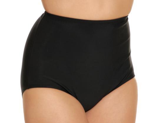 Topanga Black Full Swim Brief - Lion's Lair Boutique - 1X, 2X, 3X, 4X, Black, Bottom, continuity, L, M, MGA, Solid, Swimwear, T.H.E., XL - T.H.E Swimwear