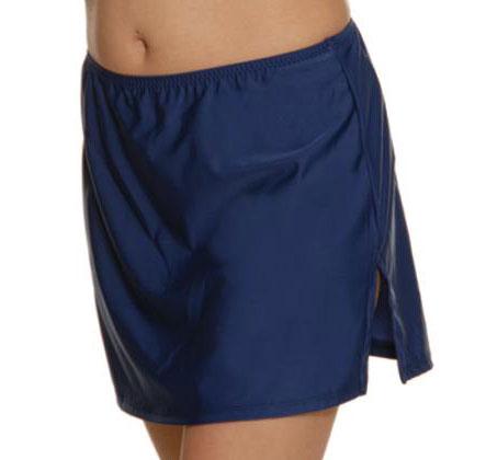 Topanga Navy Flip Skirt Cover-Up - Lion's Lair Boutique - 1X, 2X, 3X, 4X, Bottom, continuity, L, M, Navy, S, Skirt, Solid, Swimwear, T.H.E., XL - T.H.E Swimwear