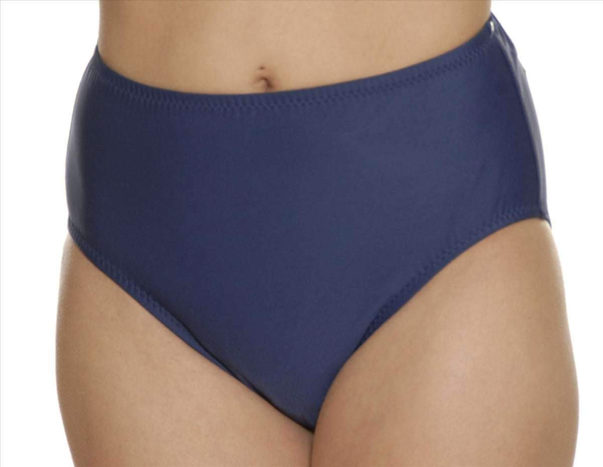 Topanga Navy Fun Swim Brief - Lion's Lair Boutique - 1X, 2X, 3X, Bottom, continuity, HIW, L, M, Navy, Solid, Swimwear, T.H.E., XL - T.H.E Swimwear