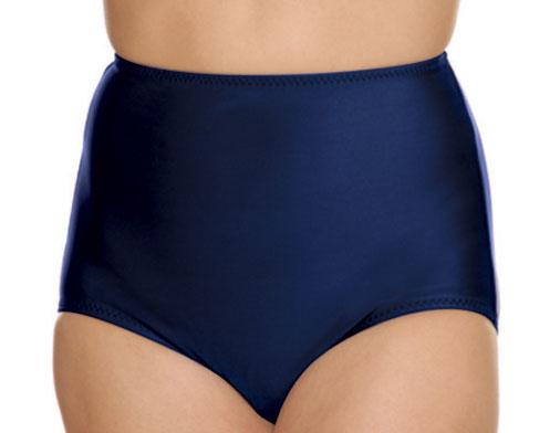 Topanga Navy Full Swim Brief - Lion's Lair Boutique - 1X, 2X, 3X, 4X, Bottom, continuity, L, M, MGA, Navy, Solid, Swimwear, T.H.E., XL - T.H.E Swimwear